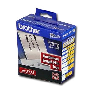 Cinta etiquetadora brother dk2113 continua transparente 62mmx15.2m