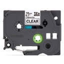 Cinta Térmica Directa Brother TZE141G Negro sobre Transparente 18 mmx8 m