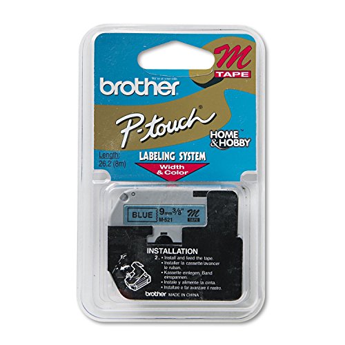 Cinta brother m521 negro sobre azul 9mmx8m pt85 
