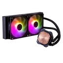Enfriamiento Líquido Para CPU Cooler Master MasterLiquid 240L Core ARGB 2x 120mm Hasta 1750RPM