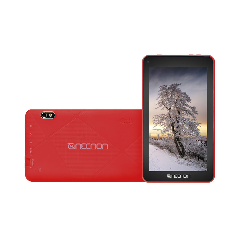 Tablet 7" necnon m002q-2-rj android 10 ram 2/16ggb cam 2/5mp quadcore 1.8ghz funda silicon rojo