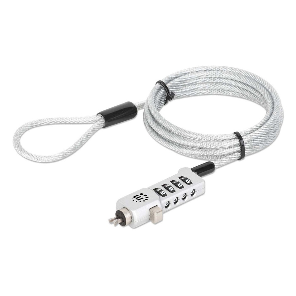 Candado de Llave para Laptop Manhattan 440301 1.8 Metros