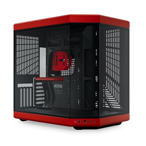 Gabinete hyte cs-hyte-y70-br y70 edicion estandar hyte media torre cable riser incl negro/rojo