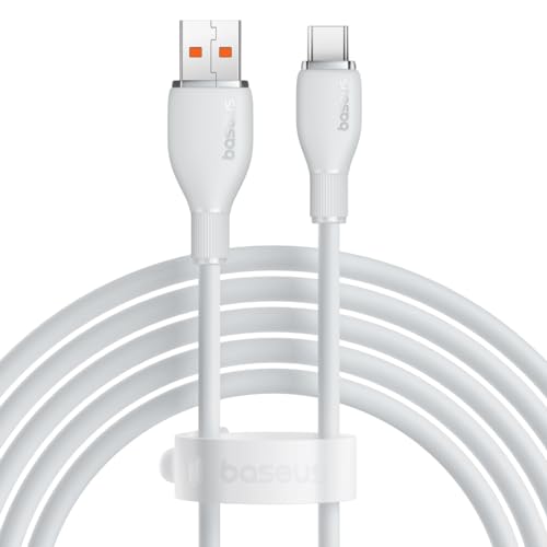 Cable de carga rpida baseus usb-a -tipo c, cable de carga 100 w 6 a 1,2 m - blanco