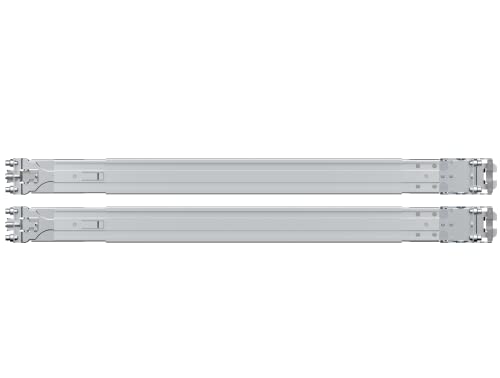 Kit de rieles para rack synology rks-01 | compatible con servidores de montaje en rack | ancho de pilar ≥450 mm | ancho de panel ≥480 mm | profundidad de montaje 553-834 mm | orificios cuadrados ≥9.5 mm | orificios redondos ≥7.1 mm | garant&ia