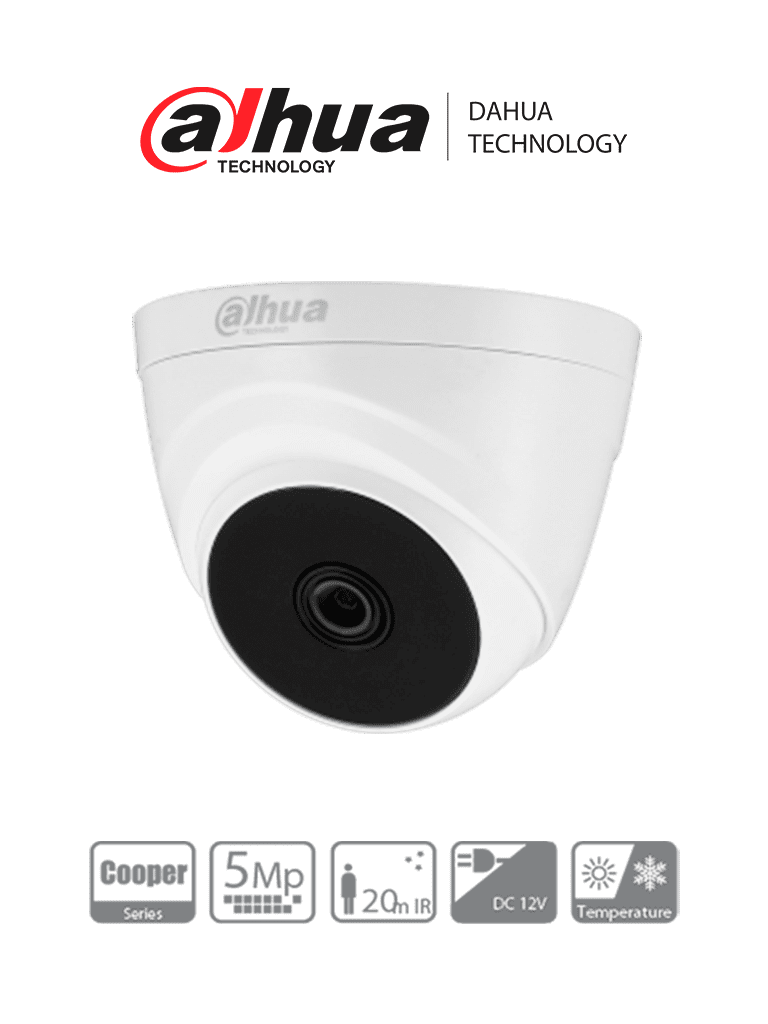 Cámara CCTV Domo IR Interiores Dahua T1A51-28 Alámbrico 2880x1620 Pixeles Día Y Noche