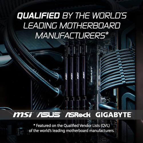 Memoria ram kingston fury beast black expo dimm ddr5 32gb 6000mt/s cl30 2rx8 1.4v -