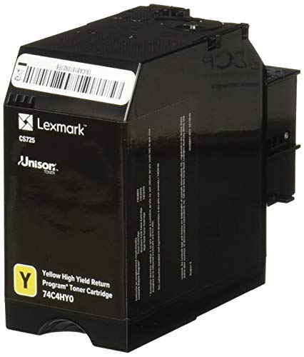 Tóner lexmark cs725de alto rendimiento 12mil páginas color amarillo