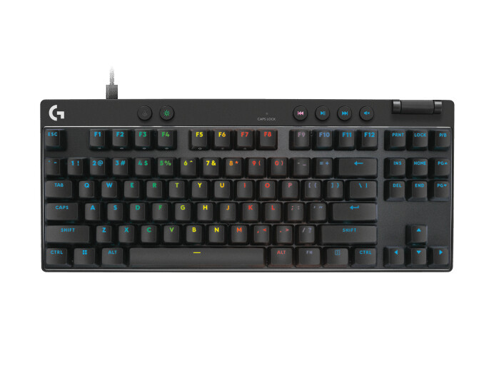 Teclado gaming logitech pro x tkl rapid usb rgb negro