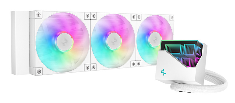 DeepCool LT360 ARGB Enfriamiento Líquido para CPU, 3x 120mm, hasta 2400RPM, Blanco