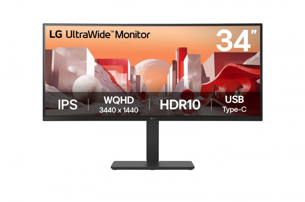 Monitor Curvo LG 34BA75QE-B LCD 34", 3440x1440 Ultra Wide Quad HD, 60Hz, HDMI/DisplayPort, Bocinas Integradas, Negro