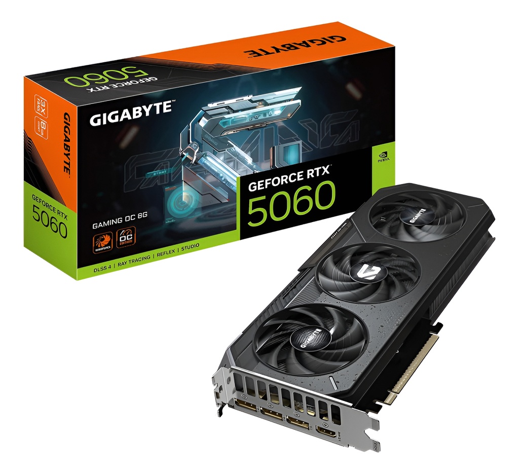Tarjeta de video gigabyte gv-n5060gaming oc-8gd rtx 5060 gddr7 8 gb