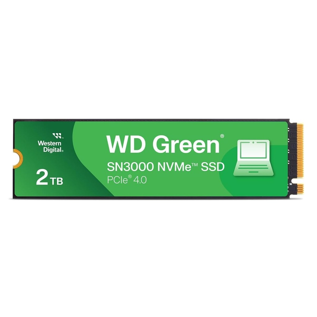 Unidad SSD WD Green SN3000 NVMe 2 TB M.2 4200 MB/s Escritura 5000 MB/s Lectura PCI Express 4.0