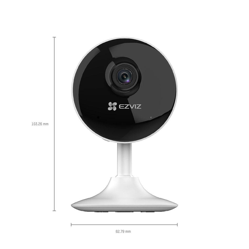 Ezviz Cámara de Seguridad IP Smart WiFi Domo IR para Interiores C1C, Inalámbrico, 1920x1080 Full HD, Día/Noche