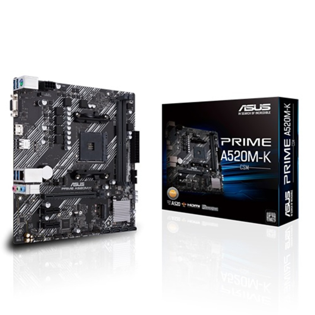 Tarjeta Madre Asus Prime A520M K CSM Micro ATX AM4 64GB DDR4 HDMI