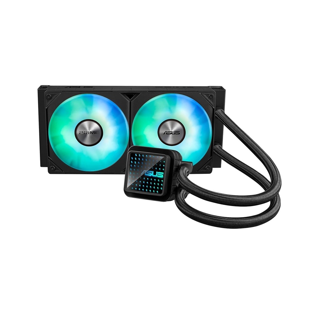 Enfriamiento Líquido Para CPU ASUS PRIME LC 240 ARGB 2x 120mm Hasta 2500RPM