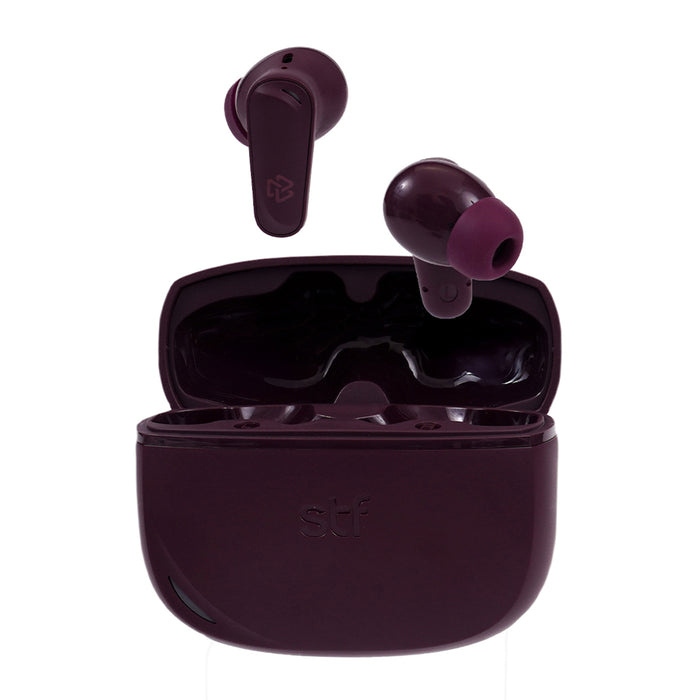STF Audífonos Intrauriculares con Micrófono One, Inalámbrico, Bluetooth, Cancelación de Ruido, Morado