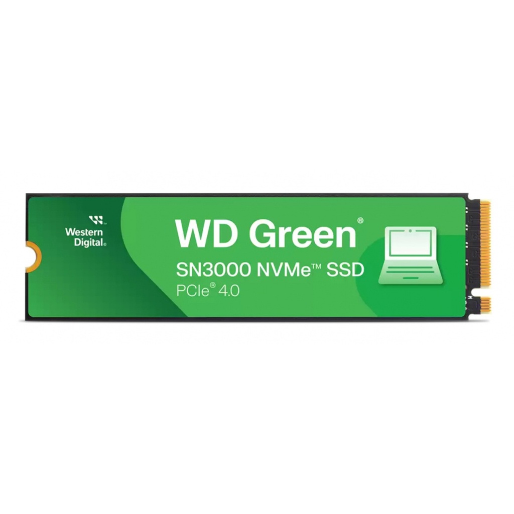 Unidad SSD Interno WD Green SN3000 1TB M.2 2280 NVME PCIE GEN4 X4 LECT.5000MBS ESCRIT.4200MBS