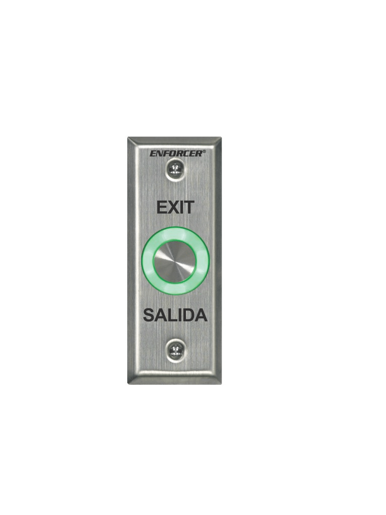 Botón de salida con aro iluminado color verde y rojo / ip65 / buzzer / función toggle (enclavado) / función temporizado / dos sa