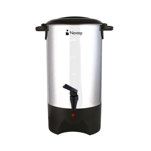 Cafetera nextep percoladora industrial 40 tazas acero inoxidable con medidor de agua y auto apagado