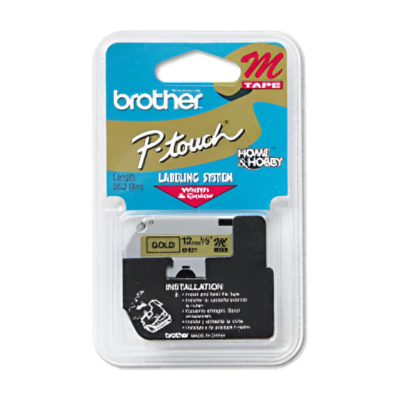 Cinta brother m831 negro sobre dorado 12mm pt85 