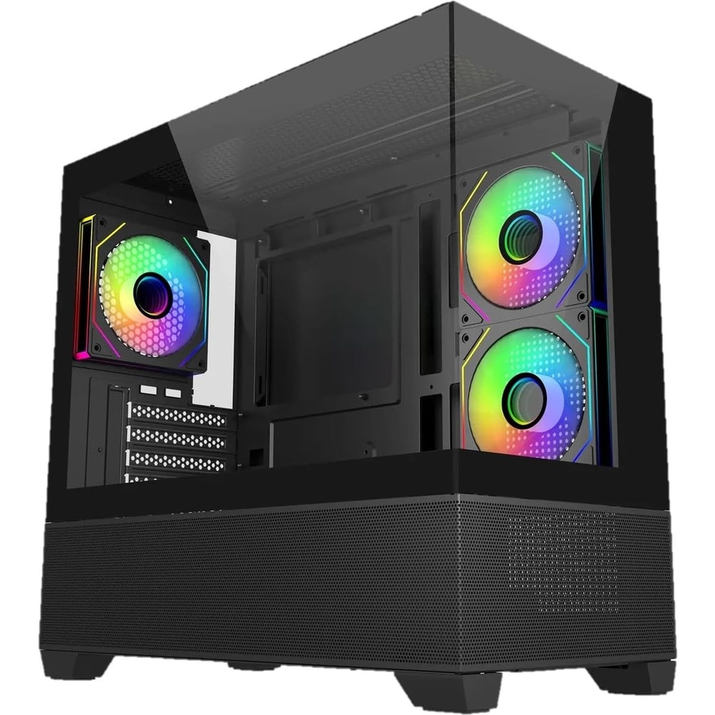 Gabinete Cooler Master Elite 490 Micro ATX/ITX Cristal Templado 1x USB  2x USB 3.0 3 Ventiladores
