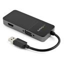Adaptador de video externo usb 3.0 a hdmi y vga - 4k 30hz - tarjeta de video para mac y windows - multipuertos (usb32hdvga) - st