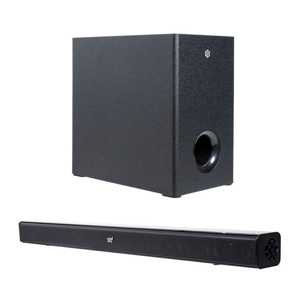 STF Barra de Sonido con Subwoofer Blade Max, Bluetooth, Alámbrico/Inalámbrico, 2.1 Canales, 60W RMS