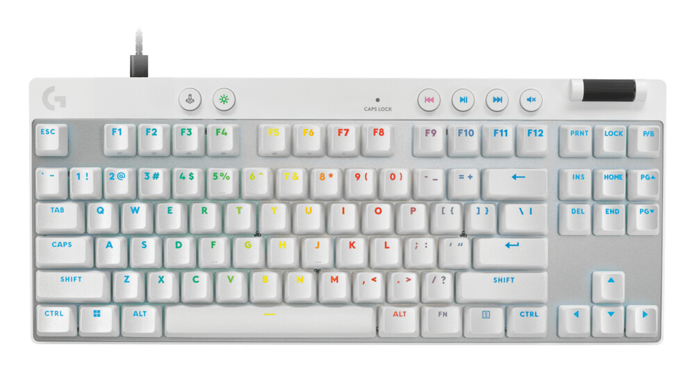 Teclado gamer logitech pro x tkl rapid r