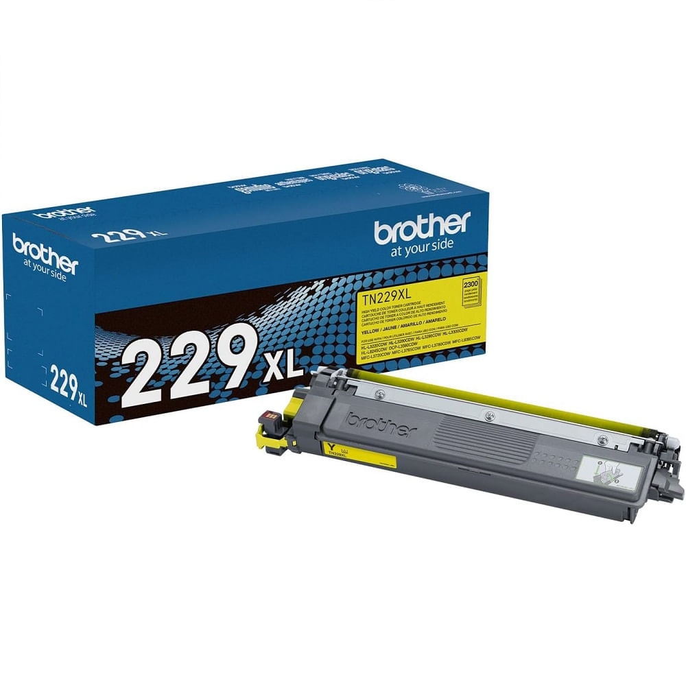 Tóner Brother TN229XLY Alto Rendimiento Amarillo, 2.300 Páginas