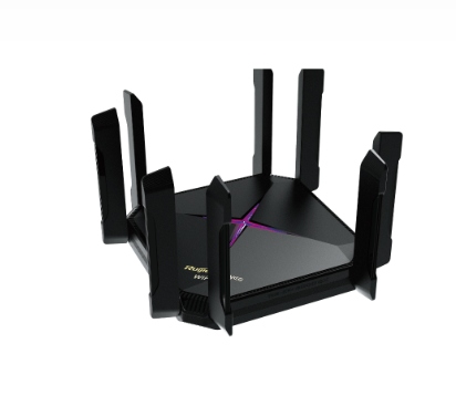 Ruijie Router con Sistema de Red Wi-Fi en Malla RG-EW6000GX, 4 x RJ-45, 4804 Mbit/s WLAN, Doble Banda 2.4/5 GHz, Wi-Fi 6, 8 Antenas Externas de 5 dBi, 1 Pieza