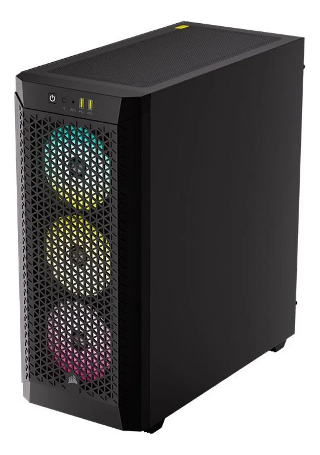 Gabinete Corsair 480T RGB Airflow, Midi-Tower, ATX/EATX/Micro-ATX/Mini-ITX, USB 3.0, sin Fuente, 3 Ventiladores Instalados, Negro