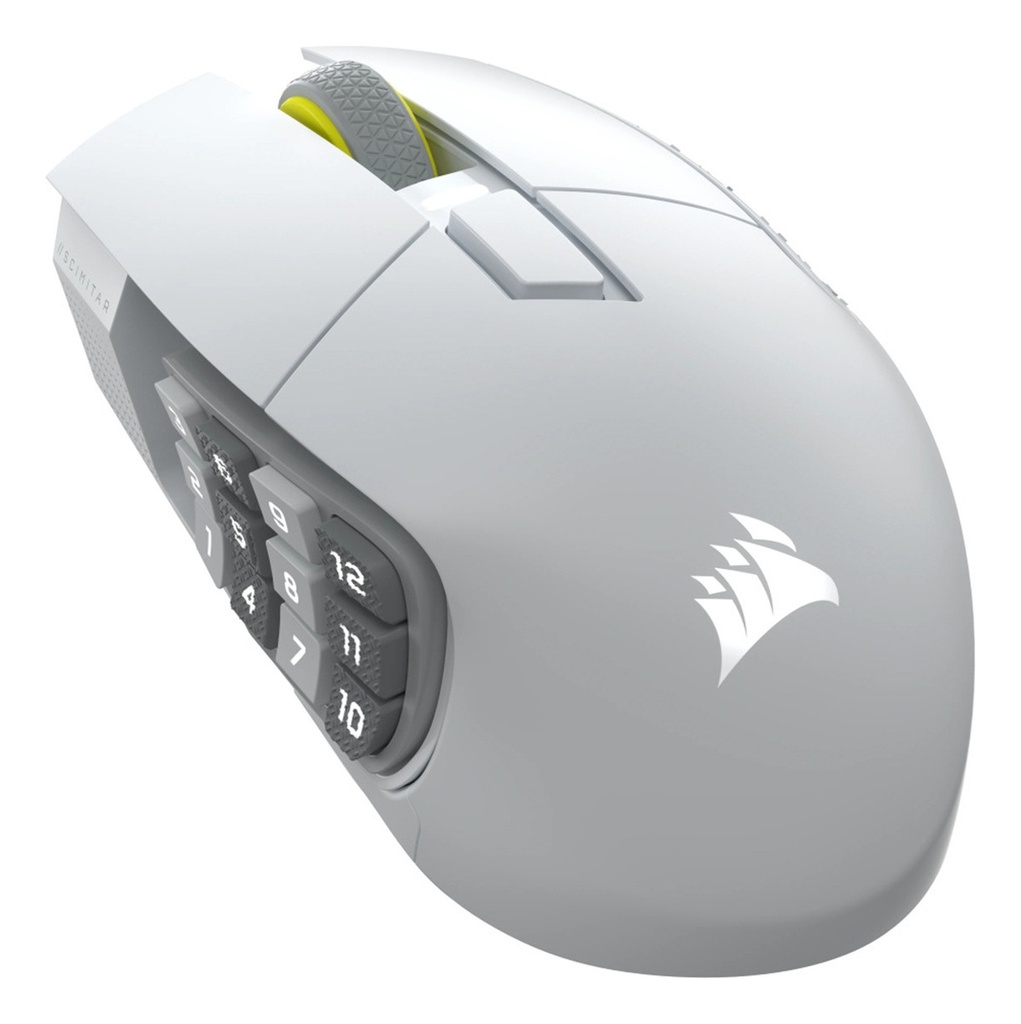 Mouse optico corsair ch-9314011-ww scimitar elite wireless blanco