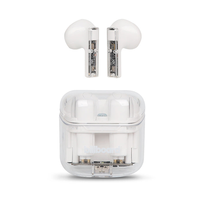 Billboard Audífonos Intrauriculares con Micrófono Soul Clear, Inalámbrico, Bluetooth, USB-C, Transparente