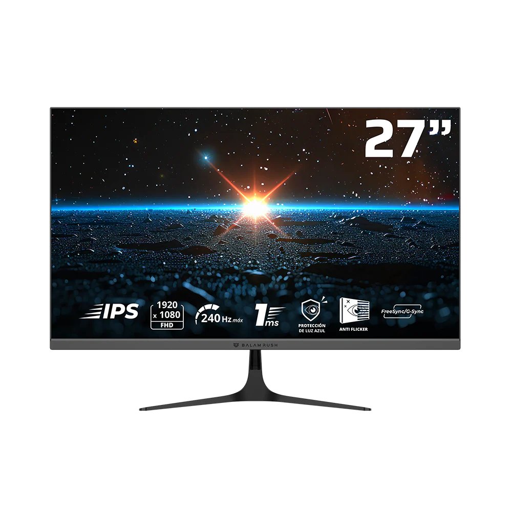 Monitor balam rush gamer 27" ips cosmos edge mce27p 240 hz 1ms negro