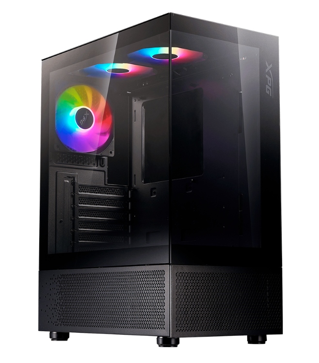 Gabinete XPG Invaderx Mini, Mini-Tower, ATX/Micro-ATX, USB 3.0, sin Fuente, 5 Ventiladores Instalados, Negro