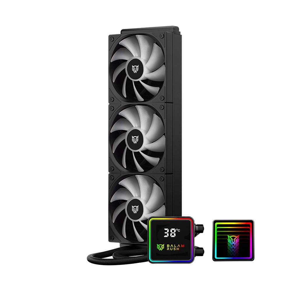 Balam Rush Cryo Prism 360 Enfriamiento Líquido para CPU, 3x 120mm, hasta 1800RPM, Negro