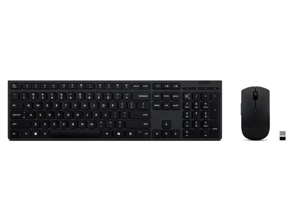 Kit teclado y mouse lenovo inalámbricos recargables y ultrafinos español la 2.4 ghz bluetooth