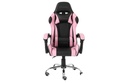 Silla gamer ergonómica modelo falkor color negro-rosa