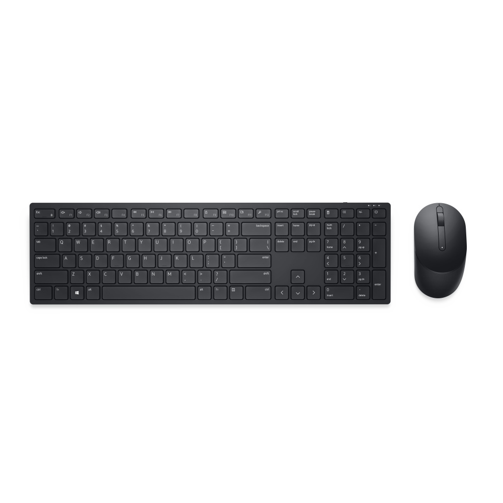 Kit de Teclado y Mouse Dell KM5221W, Inalámbrico, RF Inalámbrico, Negro, Español