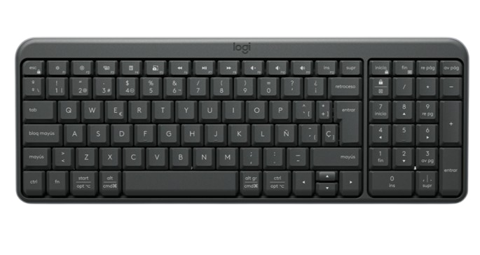 Teclado Logitech K250, Inalámbrico, Bluetooth, Negro, Español