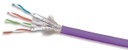 Bobina de cable blindado s/ftp de 4 pares, cat7a, inmune a ruido e interferencias, ls0h (bajo humo, cero halógenos), color viole
