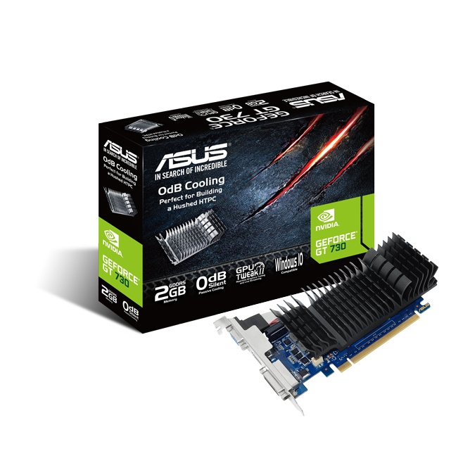 Tarjeta de Video ASUS NVIDIA GeForce GT 730 Low Profile, 2GB 64-bit GDDR5, PCI Express 2.0