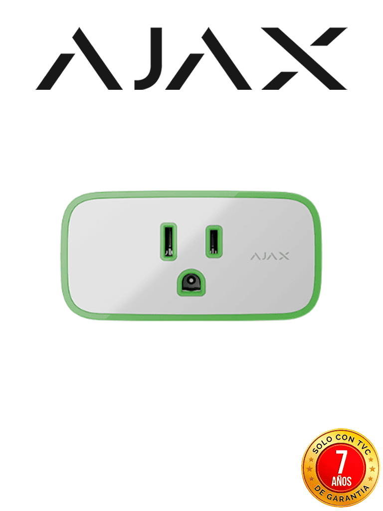 Ajax socket - enchufe inteligente e inalámbrico con monitor de consumo eléctrico color blanco