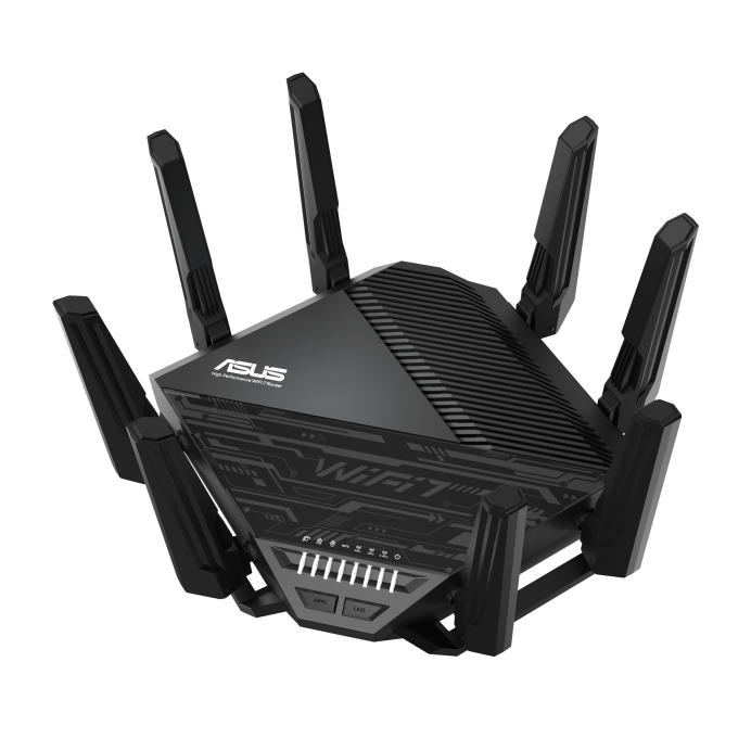 ASUS Router Gaming RT-BE96U MU-MIMO Firewall, Wi-Fi 7, 6 x RJ-45 11529 Mbit/s WLAN, Inalámbrico, Triple Banda 2.4/5/6 GHz, 8 Antenas Externas
