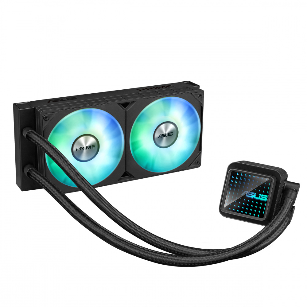 ASUS PRIME LC 240 ARGB Enfriamiento Líquido para CPU, 2x 120mm, hasta 2500RPM, Negro