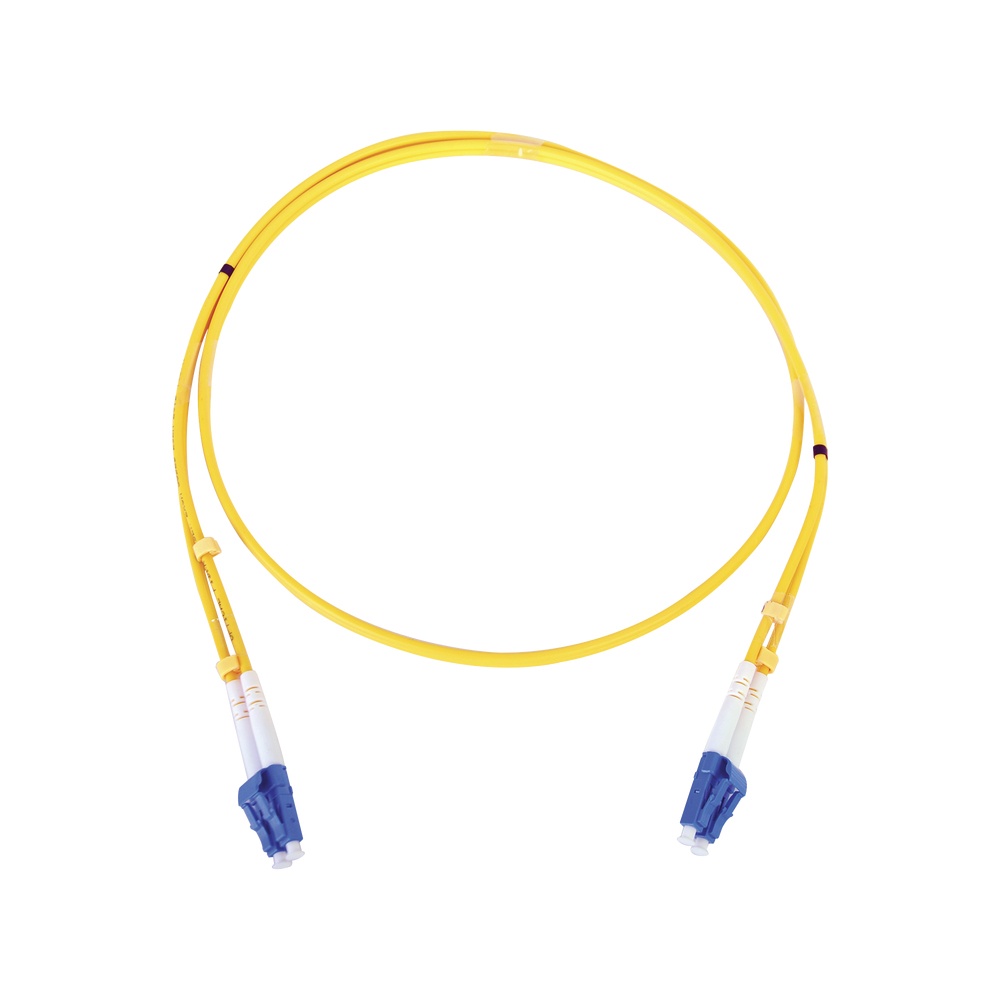 Jumper de fibra óptica monomodo lc/lc duplex de 1 metro 