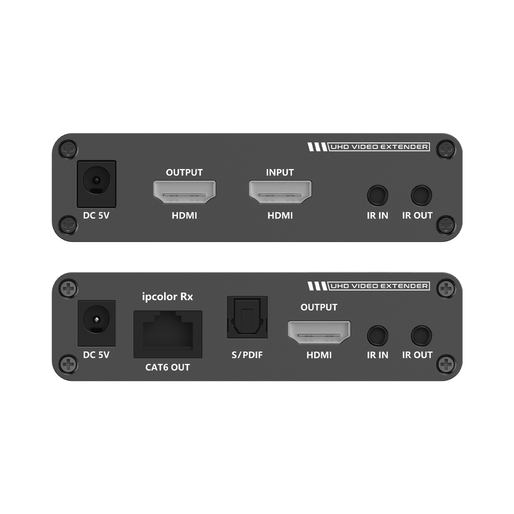 Kit extensor, por cable utp hasta 70 metros, 4k, con ir bidireccional, soporta  conexión en cascada, hasta 700 metros