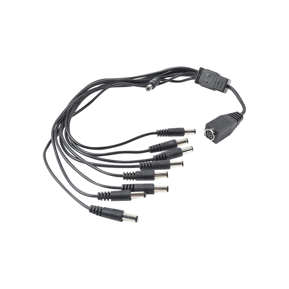 Cable con 9 vías para alimentar 8 cámaras turbohd y dvr turbohd epcom / hikvision