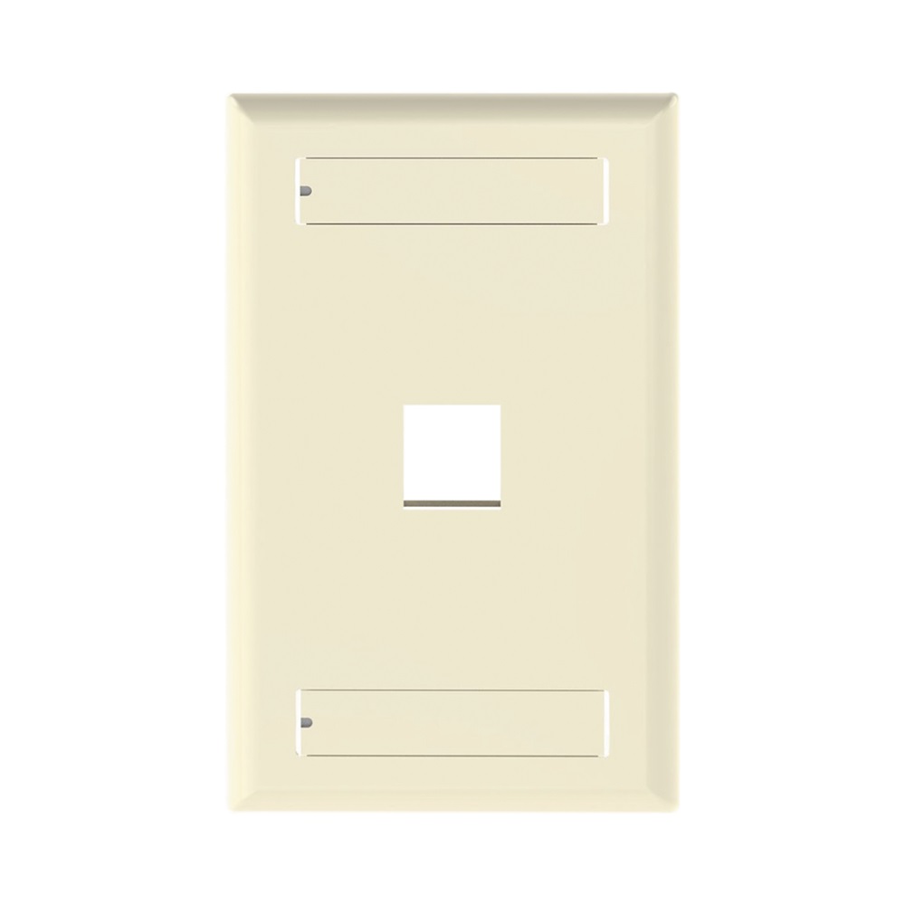 Placa De Pared Vertical Salida Para 1 Puerto Panduit Keystone Con Espacios Para Etiquetas